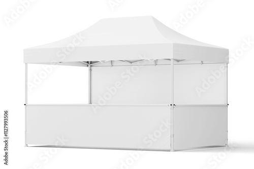 3D Render of Display Tent Mockup 3x6m for Advertising Design photo