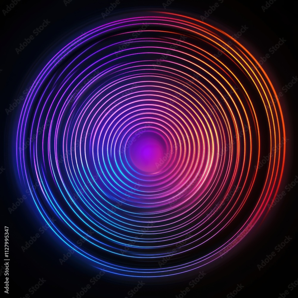 Colorful Circular Pattern with Vibrant Light Effects and Gradients Colorful Circular Pattern with Vibrant Light Effects and Gradients