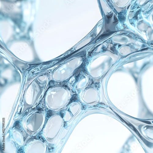 Glassy Human Tissue Structure Visualization