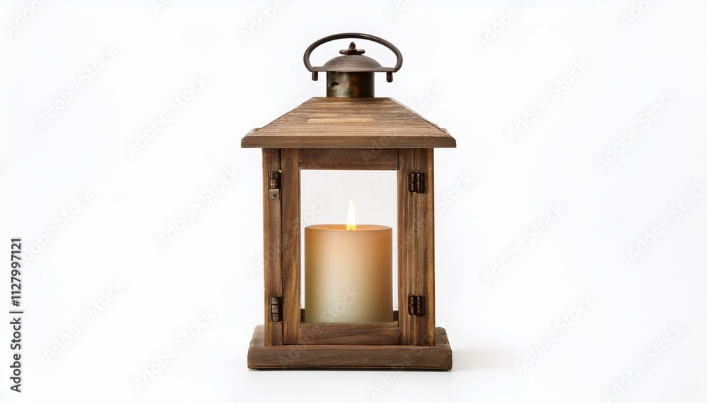 Rustic wooden lantern with a warm candlelight glow, perfect for cozy ambiance. Rustic wooden lantern with a warm candlelight glow, perfect for cozy ambiance.