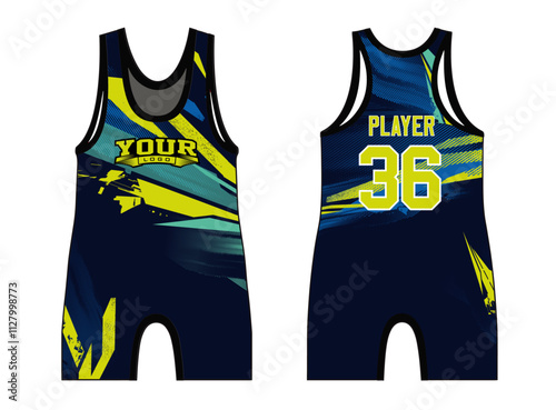 The wrestling singlets mockup is a perfect fit for all sports. The designs that go on casual wear, shirts, fashion apparel, and all kinds of team uniform