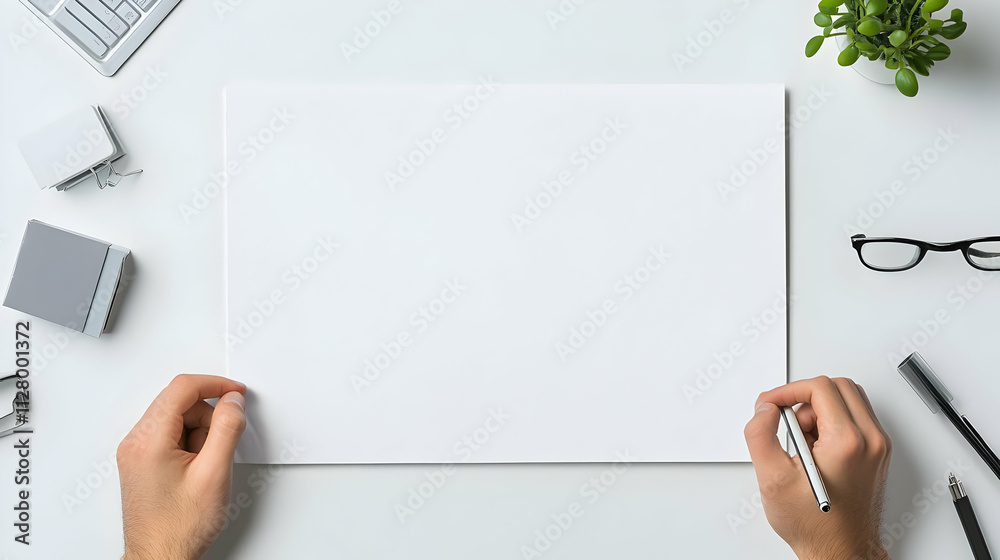 Blank Paper Mockup Illustration
