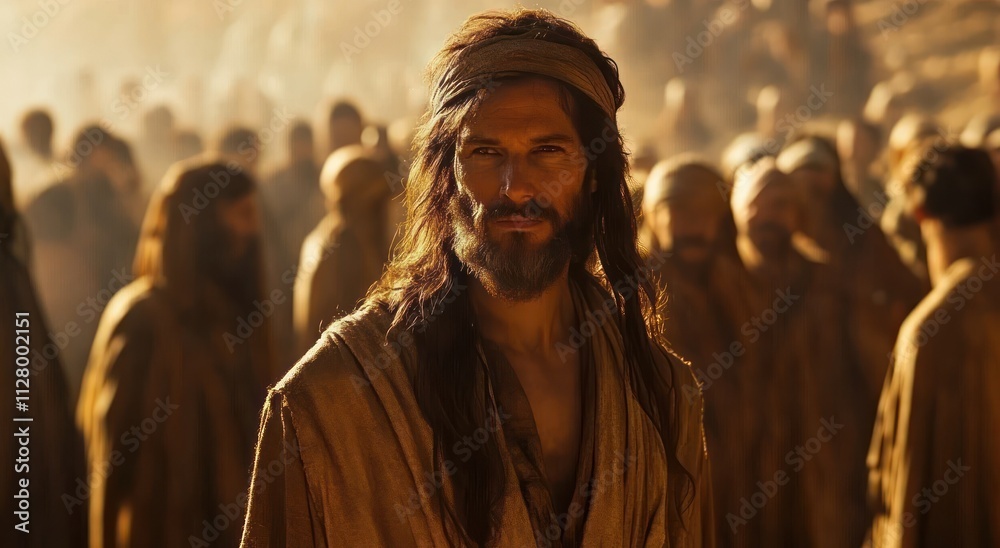 Naklejka premium Disciples Gathering in Jerusalem Faith and Tradition