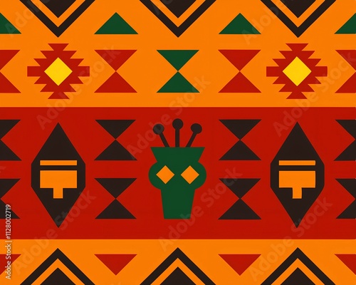 Organic Clean African Vertical Patterns vector design