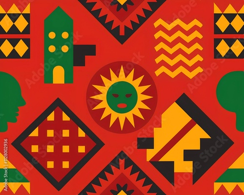 Organic Clean African Vertical Patterns vector design
