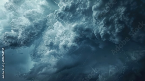 Dramatic Dark Thunderstorm Clouds Brewing Over the Landscape