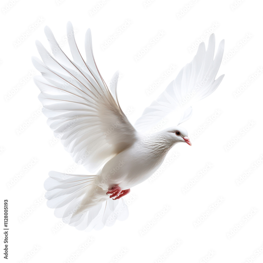 White Dove in Flight White Dove in Flight
