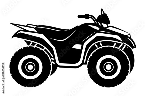 quad bike silhouette vector.