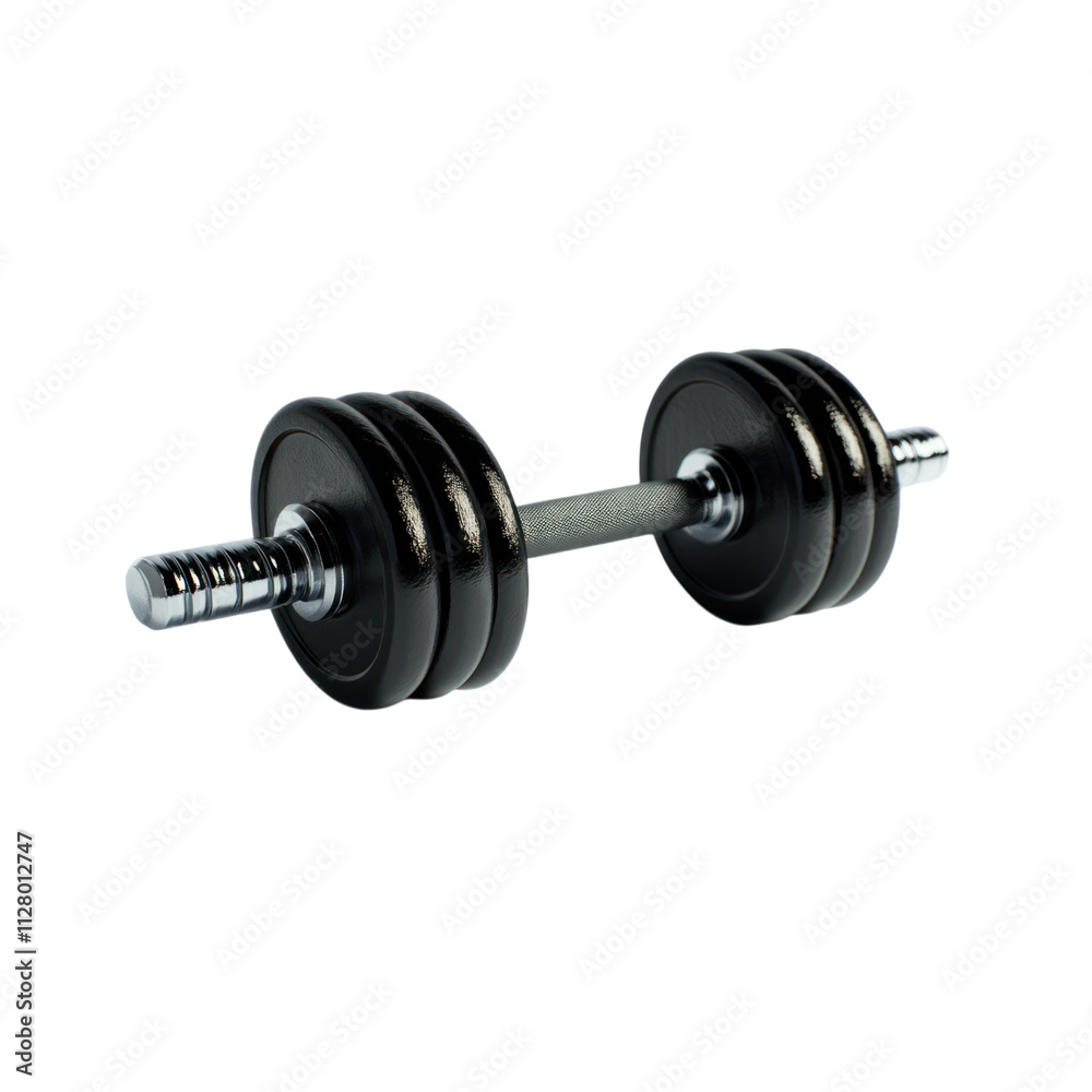 Black Dumbbell with Chrome Handles Black Dumbbell with Chrome Handles