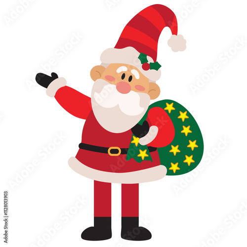 Christmas Santa Claus vector cartoon illustration