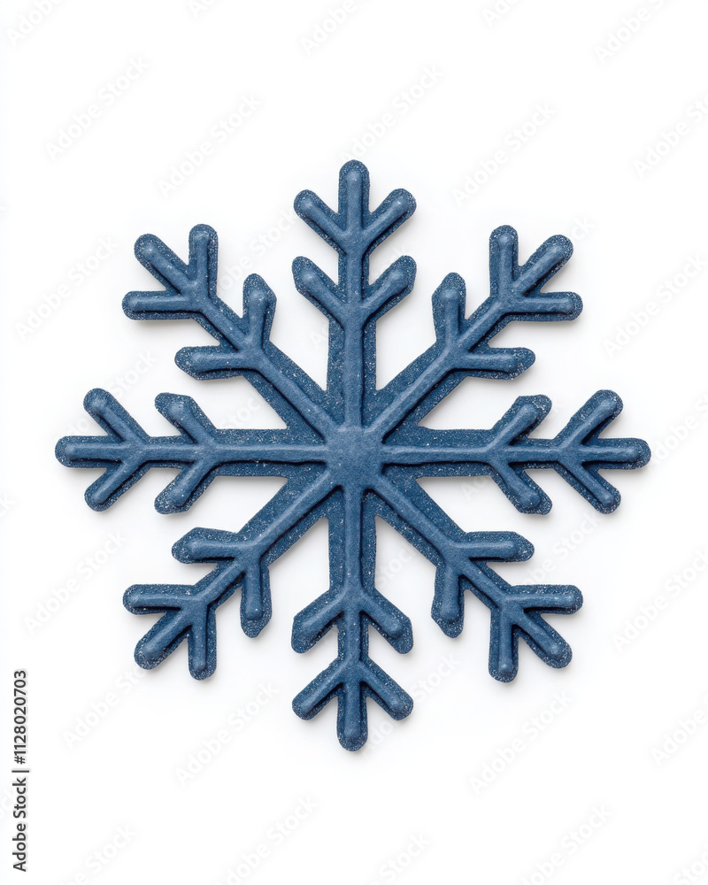 A blue snowflake design representing winter's beauty. A blue snowflake design representing winter's beauty.