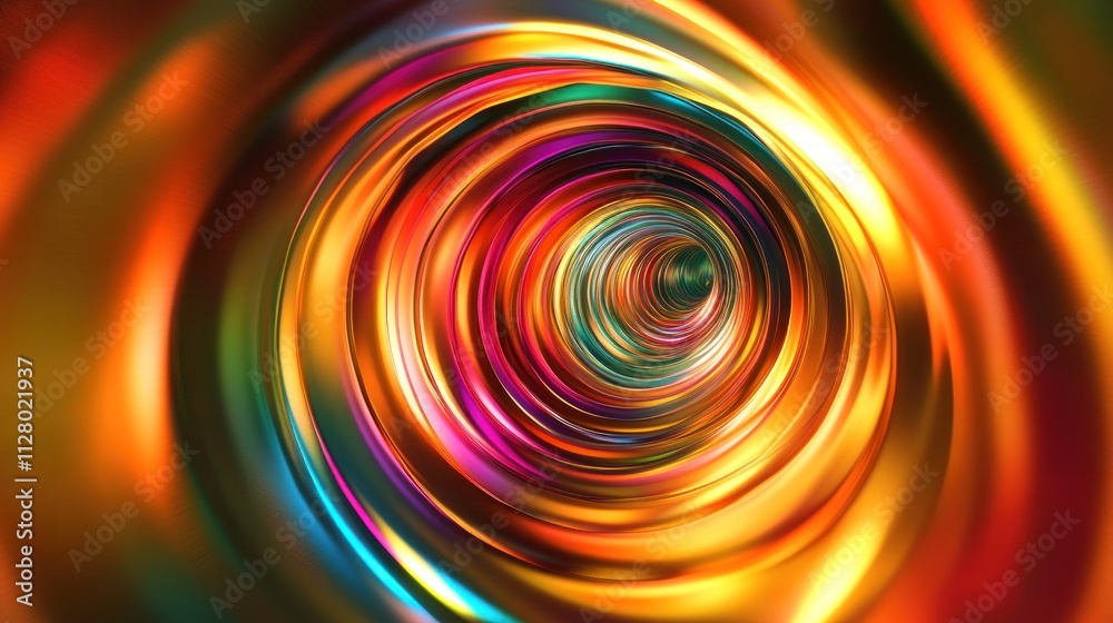 Obraz premium Abstract Colorful Swirling Tunnel of Light and Vibrant Hues