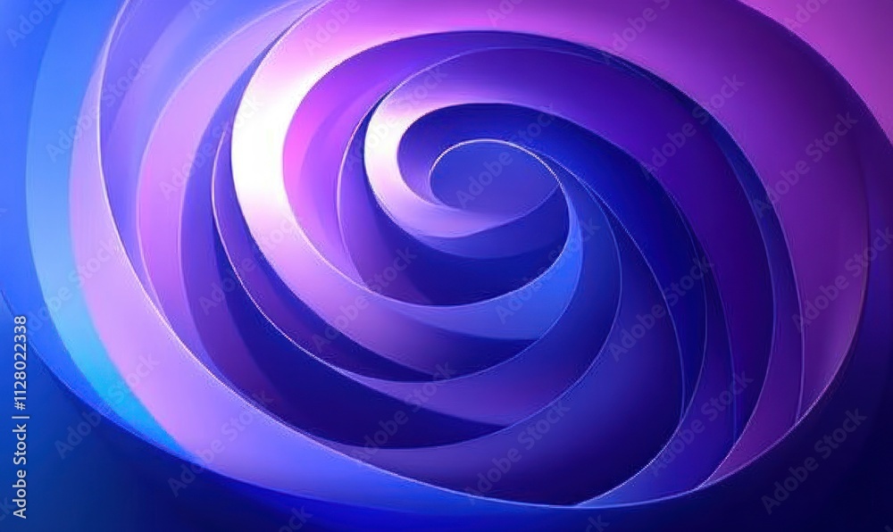 Mesmerizing Abstract Composition of Layered Ovals in Blue and Purple with Soft Ambient Light Mesmerizing Abstract Composition of Layered Ovals in Blue and Purple with Soft Ambient Light