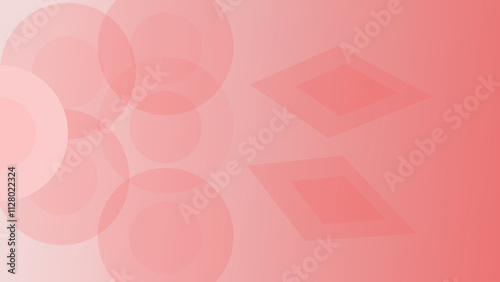 Abstract Pink Circles and Checkered Background