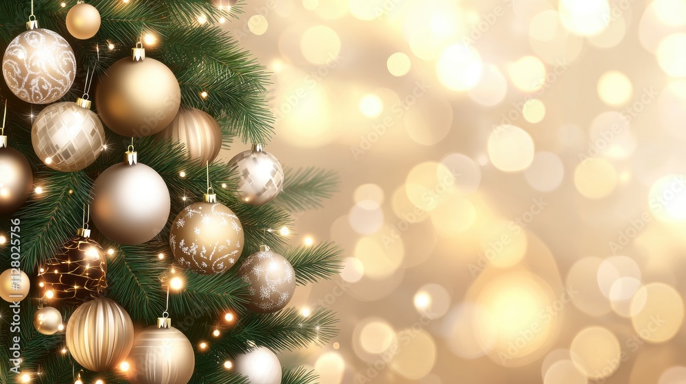 Festive christmas tree decorations holiday celebration image art cozy atmosphere close-up view celebratory concept for seo impact