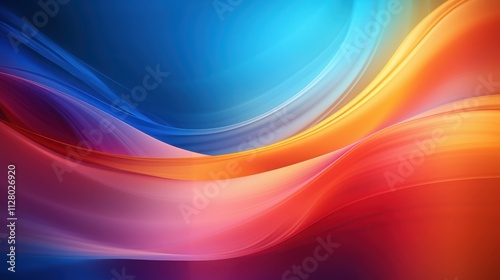 Abstract Colorful Swirling Waves Design Background