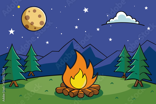 christmas night landscape