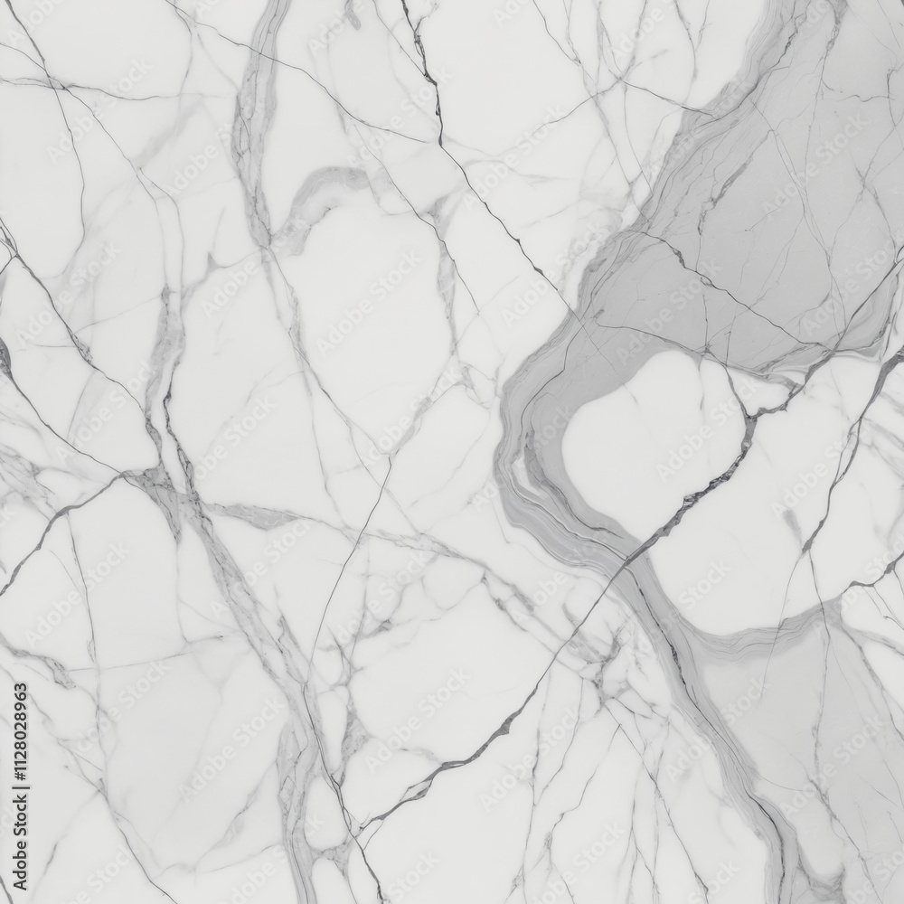 Fototapeta premium Minimalist White and Grey Marble