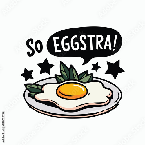 Egg with yellow yolk and a white albumen vector illustration