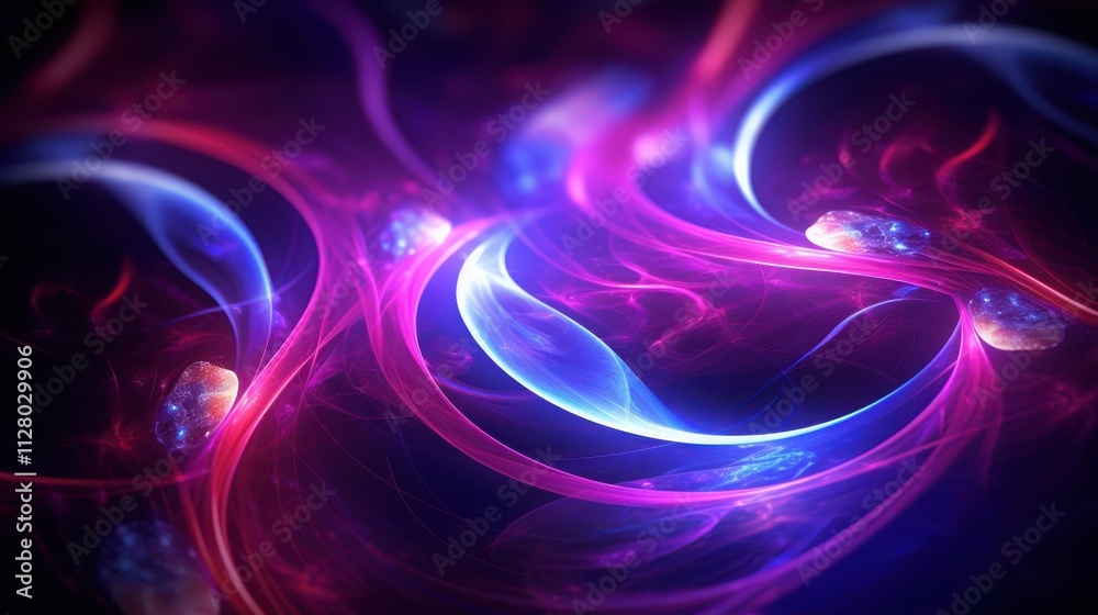 Abstract swirling cosmic nebula with vibrant pink and blue hues Abstract swirling cosmic nebula with vibrant pink and blue hues