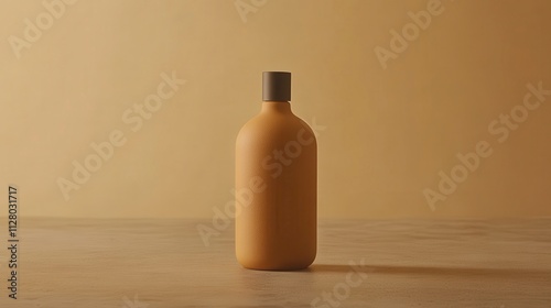 Minimalist Amber Bottle Mockup Product Packaging Design