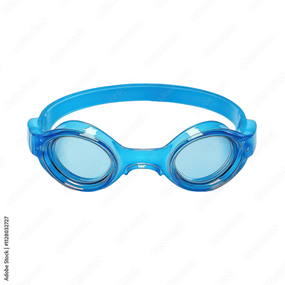 Blue Swimming Goggles on Transparent Background Blue Swimming Goggles on Transparent Background