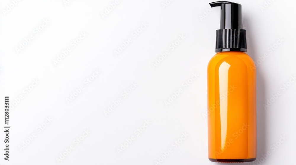 Amber Glass Pump Bottle Skincare Cosmetic Beauty Product Amber Glass Pump Bottle Skincare Cosmetic Beauty Product