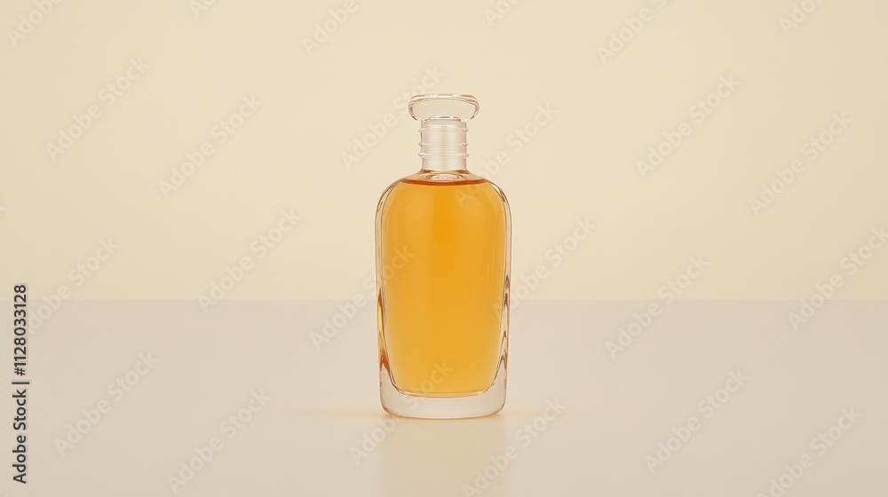 Amber Liquid in Elegant Glass Bottle Still Life Product Photography Amber Liquid in Elegant Glass Bottle Still Life Product Photography