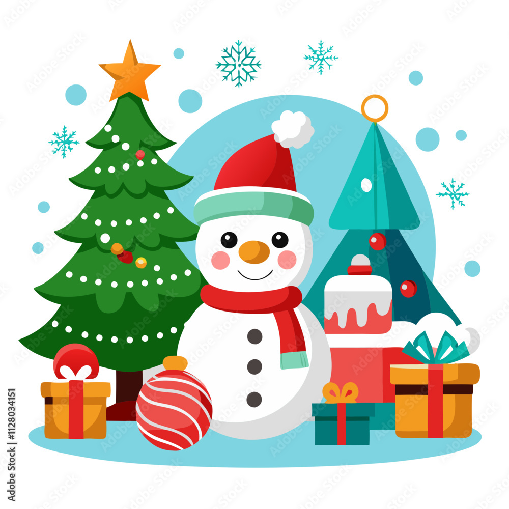 Vector Snowy Christmas Clip Art Vector Snowy Christmas Clip Art
