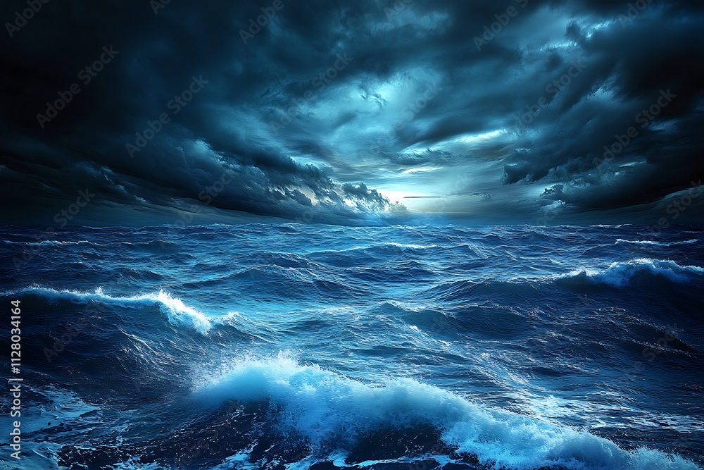 A dramatic seascape with turbulent waves under a moody sky, evoking a sense of nature's power. A dramatic seascape with turbulent waves under a moody sky, evoking a sense of nature's power.