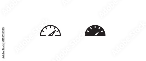 Speedometer, tachometer icon. Speed indicator sign. car speed. Performance Speed metering, scale icon, vector, sign, symbol, logo, illustration, editable stroke, flat design style isolated