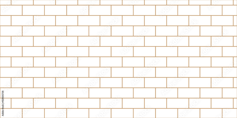 Naklejka premium White brick wall texture and white brick wall and White brick wall texture background for stone tile block painted. white brick wall background.
