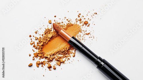 Mockup of cosmetics in an evocative soft brown tone on a white background