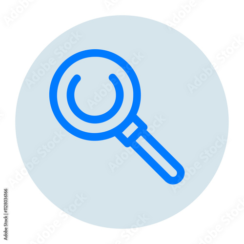 Full Color Search Icon, Magnifying Glass Colorful