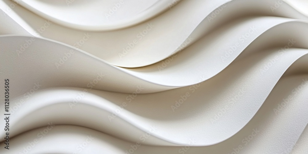 Obraz premium Abstract white wavy background texture.