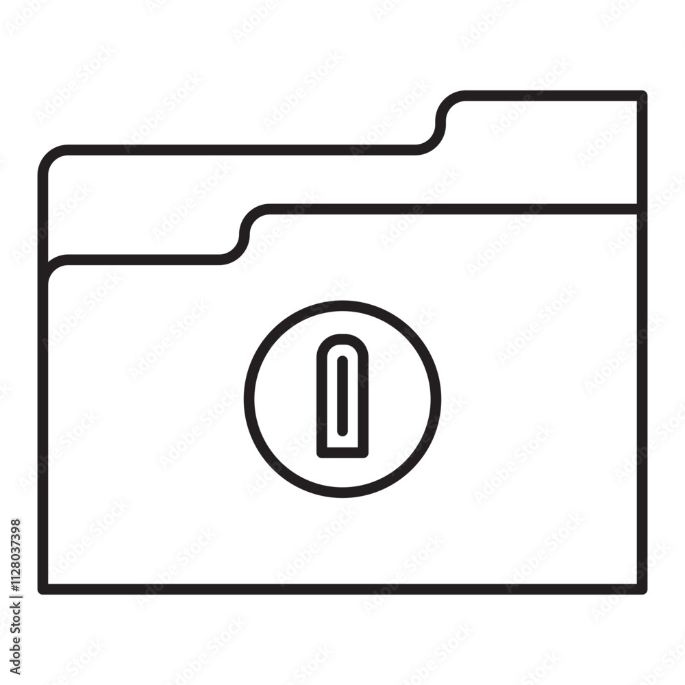 An outline icon representing the action of locking a file, often used to signify security and restricted access in file management systems. An outline icon representing the action of locking a file, often used to signify security and restricted access in file management systems.