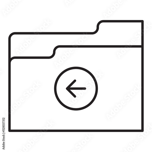 An outline style icon representing the action of pasting a file, essential for file management tasks.