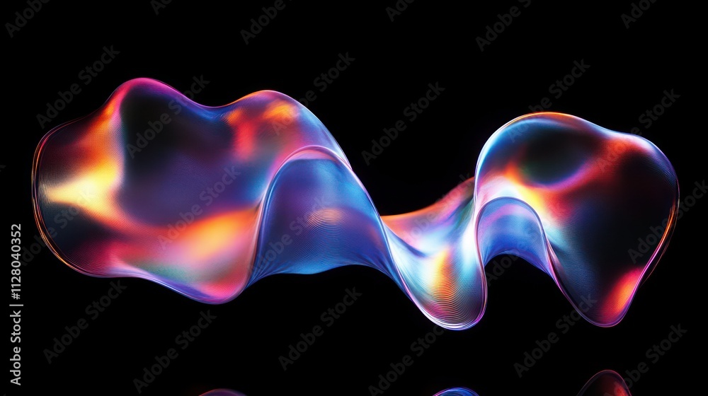 Futuristic Abstract Sculpture Iridescent Flowing Liquid Rainbow Light Minimalist Modern Design Futuristic Abstract Sculpture Iridescent Flowing Liquid Rainbow Light Minimalist Modern Design