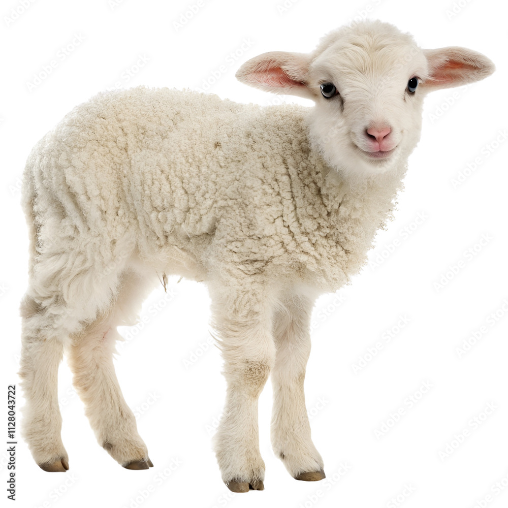 Fototapeta premium Lamb isolated on a transparent background