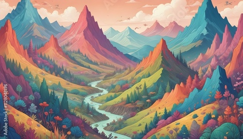 Mountain Background Mount Everest Sunset Sunrise Landscape Natural Beauty Peaks Hills Volcano View