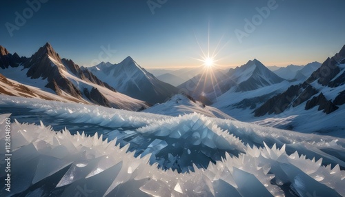 Mountain Background Mount Everest Sunset Sunrise Landscape Natural Beauty Peaks Hills Volcano View