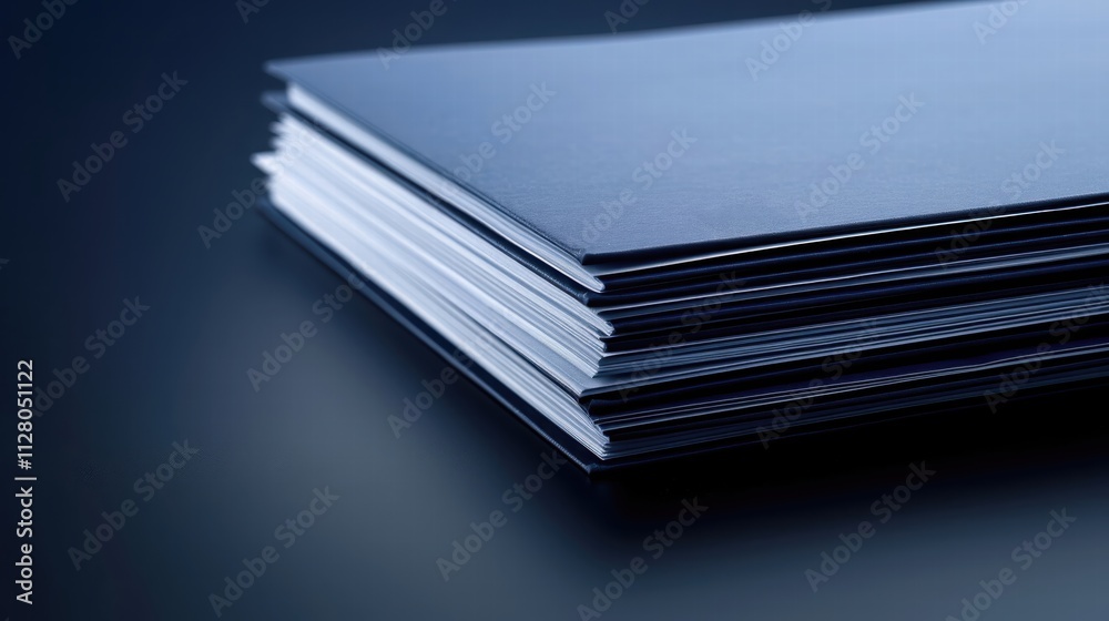 Stacked black sheets on a dark surface, showcasing texture and depth.