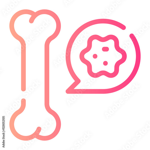 bone cancer gradient icon