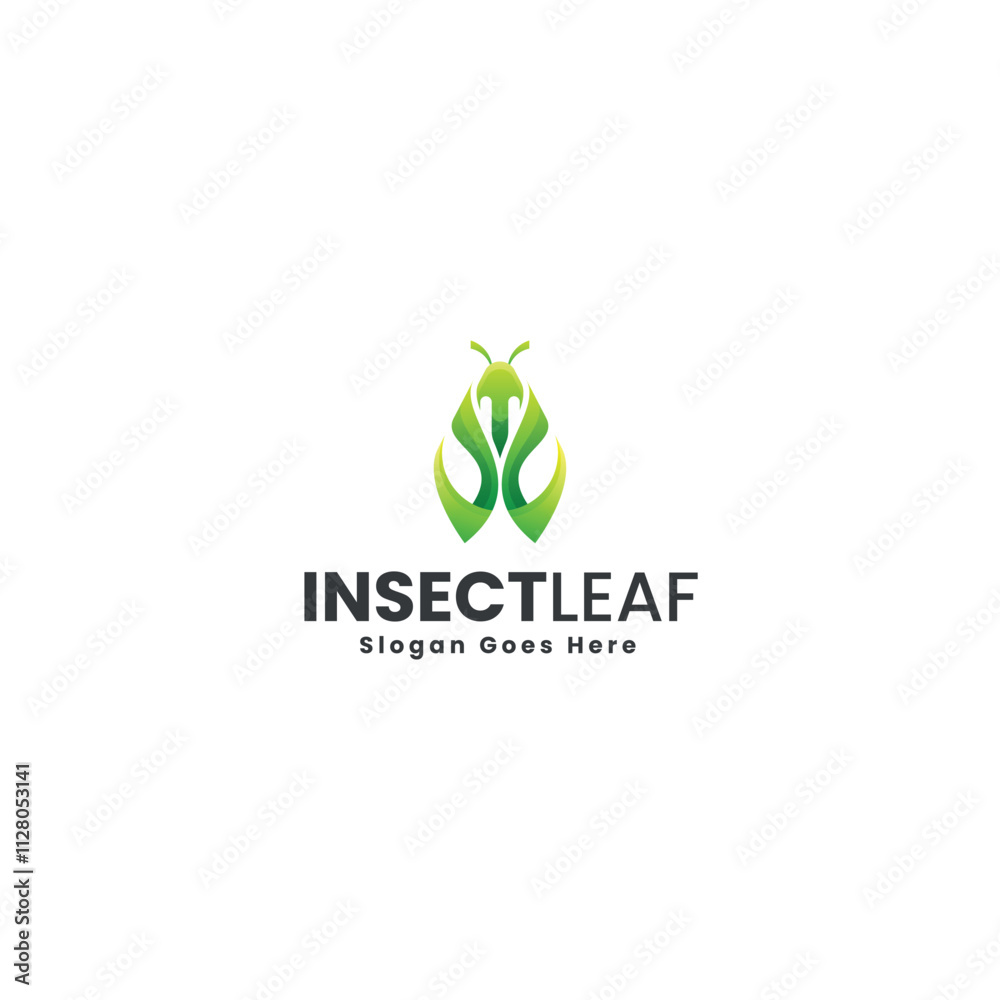 Insect Leaf Gradient Colorful Logo Insect Leaf Gradient Colorful Logo