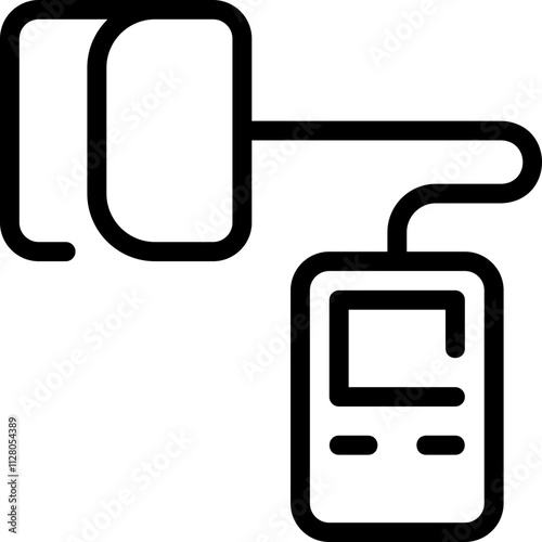 blood pressure gauge line icon