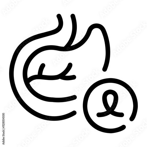 pancreas line icon
