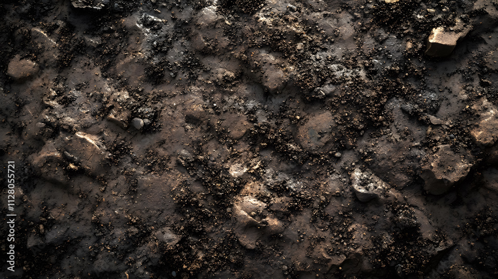 A soil texture featuring fine grains. A soil texture featuring fine grains.