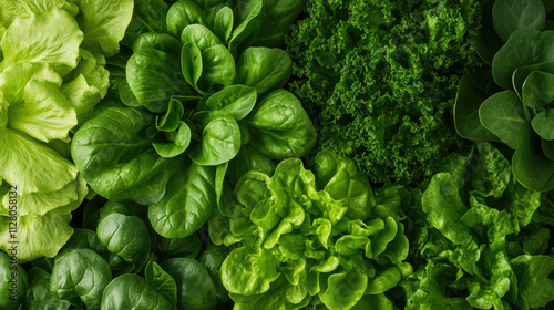 Fresh green lettuce varieties in vibrant hydroponic garden display