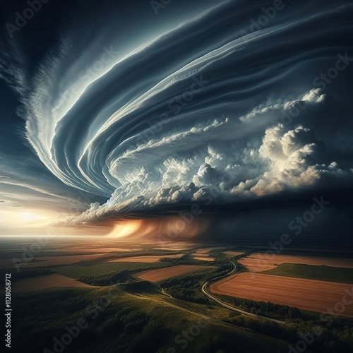 Cumulonimbus arcus Cb arc Cumulonimbus with a shelf cloud indica photo