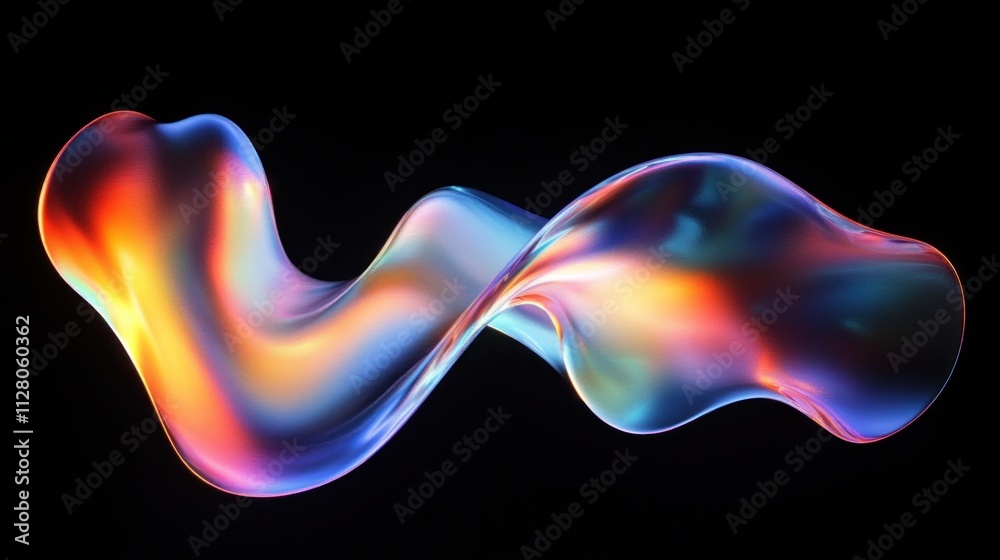 Futuristic Abstract Liquid Sculpture Iridescent Colors Flowing Design 3D Render Futuristic Abstract Liquid Sculpture Iridescent Colors Flowing Design 3D Render